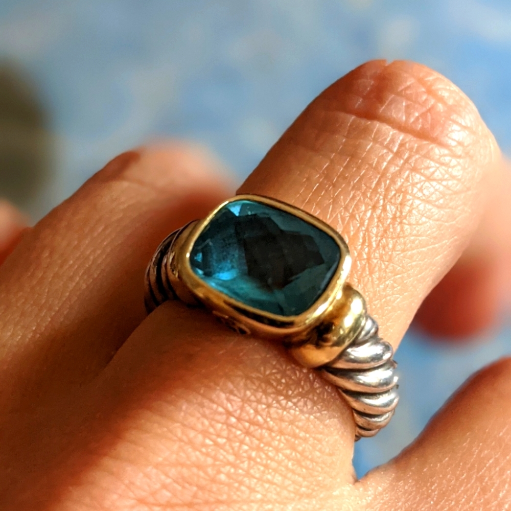 David Yurman Topaz Cable Ring